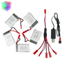 H11D 3.7 v Lipo batterie 1000 mah JST batteries 5 pcs et chargeur avec plug pour JJRC H11C HQ898 rc Quadcopter drone Partie en gros