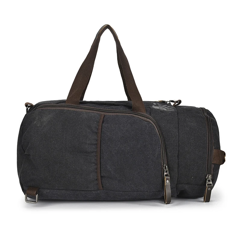 Многофункциональная спортивная сумка для мужчин и женщин, дорожное снаряжение, чемодан, рюкзак, Мужская Холщовая Сумка через плечо, альпинист, Пешие прогулки XA57D - Цвет: black