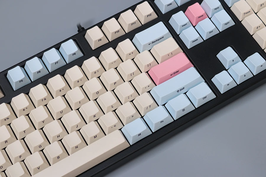 PBT Keycap Вишневый профиль розово-голубой 111 клавиш для механической клавиатуры mx Переключатель Keycap цвет краситель подбитые брелки