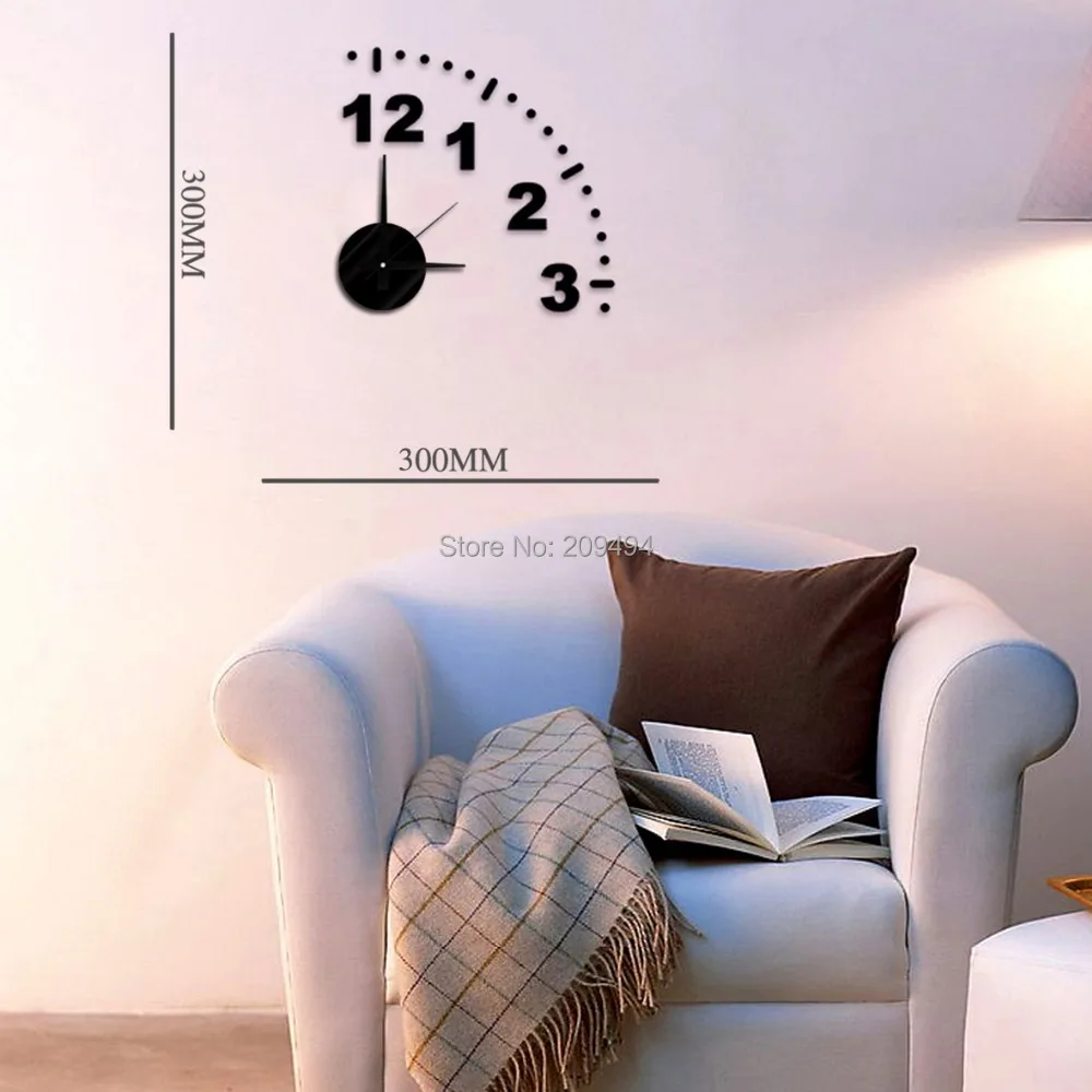 DIY Modern Fashion Creative Wall Clock Paste EVA Paste Arabic numerals