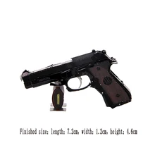 Мода 7,2x1,2x4,6 см 3D сборная металлическая мини-цветная модель пистолета Beretta 92 не может снимать подарок для детей A414