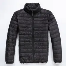 Зимняя куртка на утином пуху, мужское модное пальто, парка, мужская теплая одежда со стоячим воротником, ультра светильник, верхняя одежда высокого качества F982