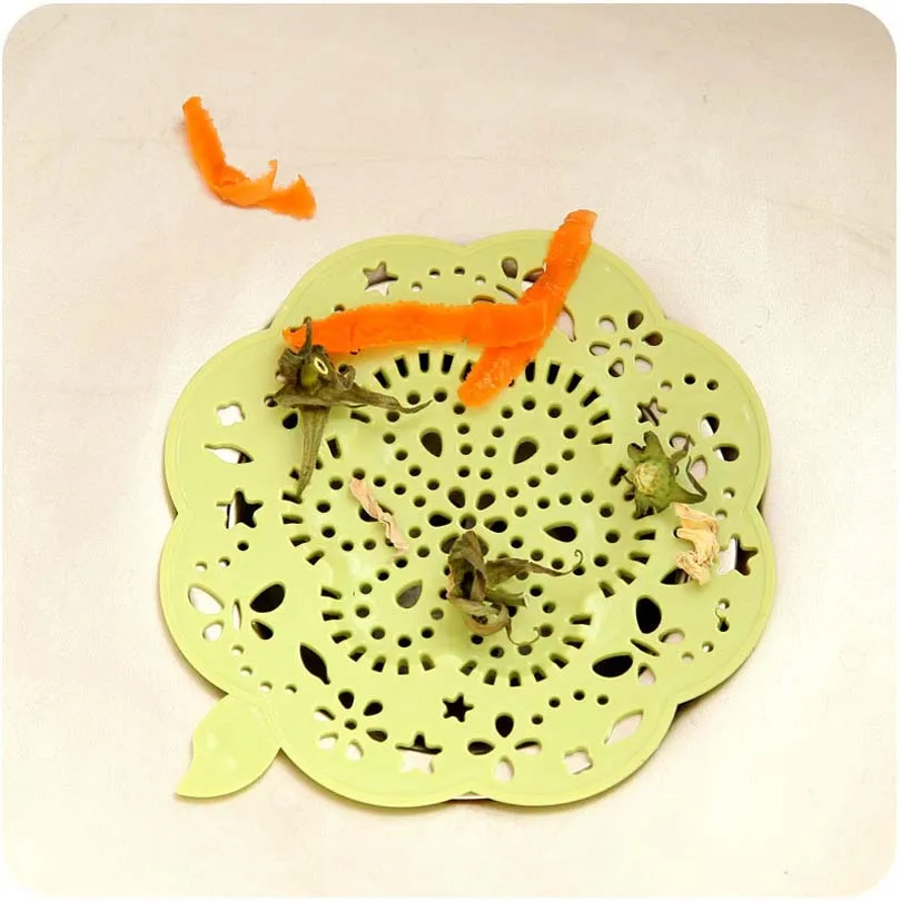 

2pcs/set Flowers preventing shift outlet filter eco-friendly bathroom kitchen sink strainer to drain hair hair