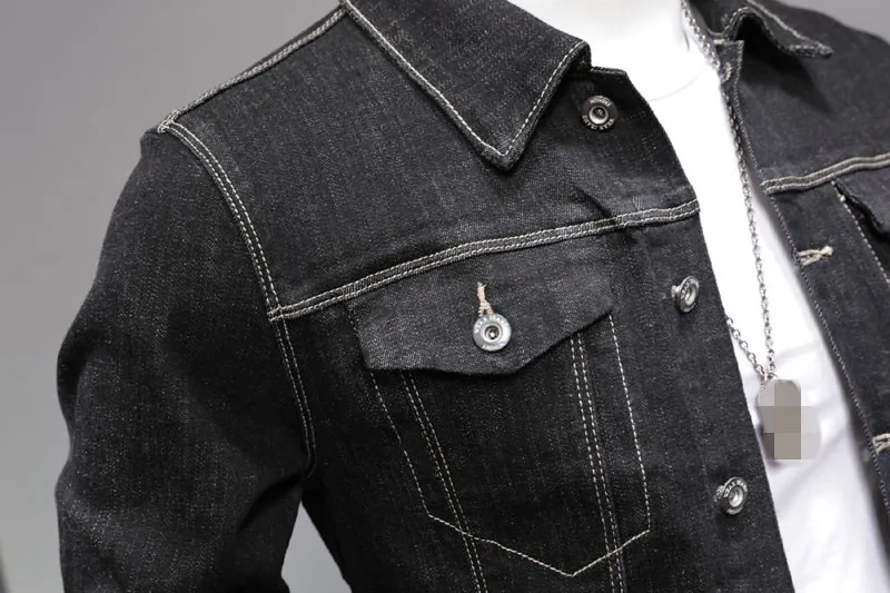 Весна, черный джинсовый комбинезон, мужской комплект из двух предметов, длинный рукав, с буквенным принтом, джинсы с принтом, куртка на молнии, джинсы, модные байкерские брюки