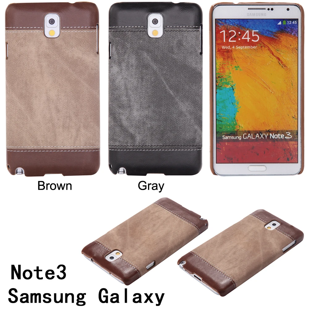 Чехол накладка для Samsung Galaxy Note 3 N900 чехол телефона из поликарбоната с кожаным