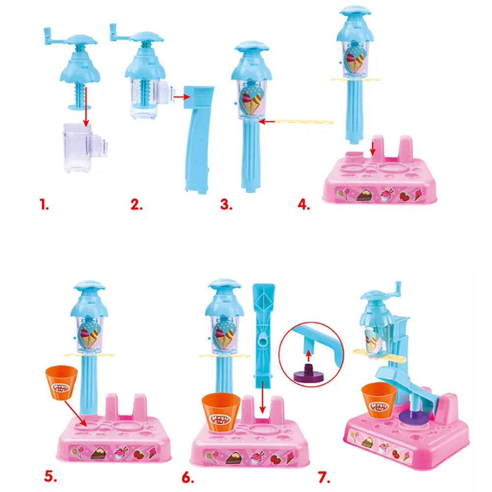 Глина тесто Пластилин мороженое машина плесень игровой комплект мини кухня творения DIY игрушка ручной работы лапши чайник Кухня Игрушка KidsGift