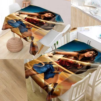 

Best Gal Gadot Custom Table Cloth Rectangular Oxford Print Waterproof Oilproof Square Table Cover Wedding Tablecloth P~