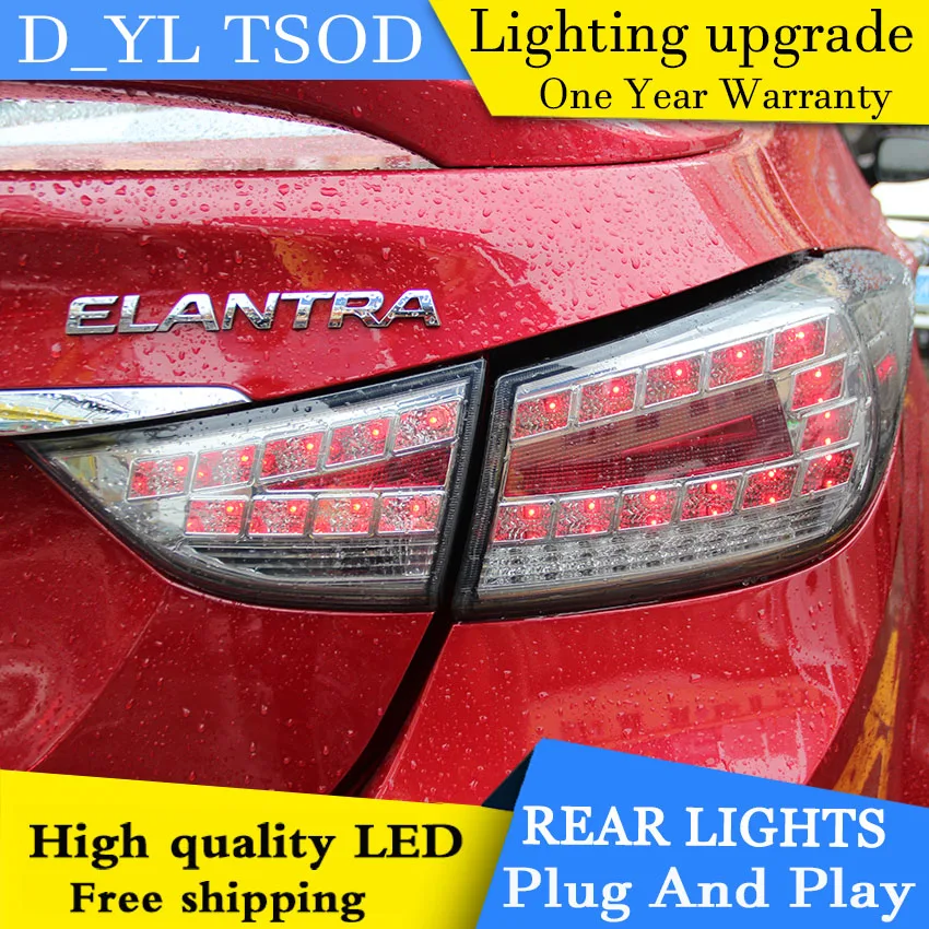 Car Styling for Tail Lights 2012 2016 Hyundai Elantra LED Rear Light