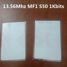1000 шт. 13,56 МГц для струйной печати 1 K памяти S50 чип-карта