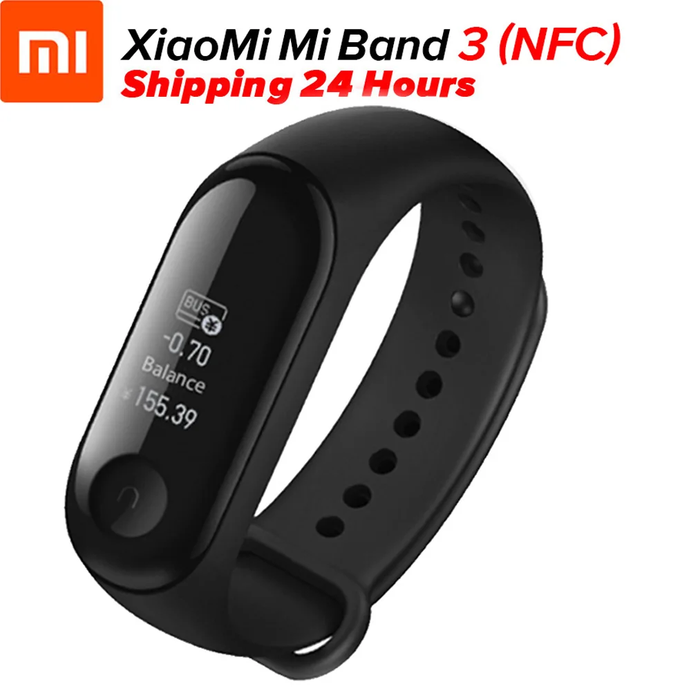 

Original Xiaomi Mi Band 3 NFC Miband 3 Wristband Smart Bracelet Band 0.78" OLED Heart Rate Monitor Fitness Tracker Bracelet