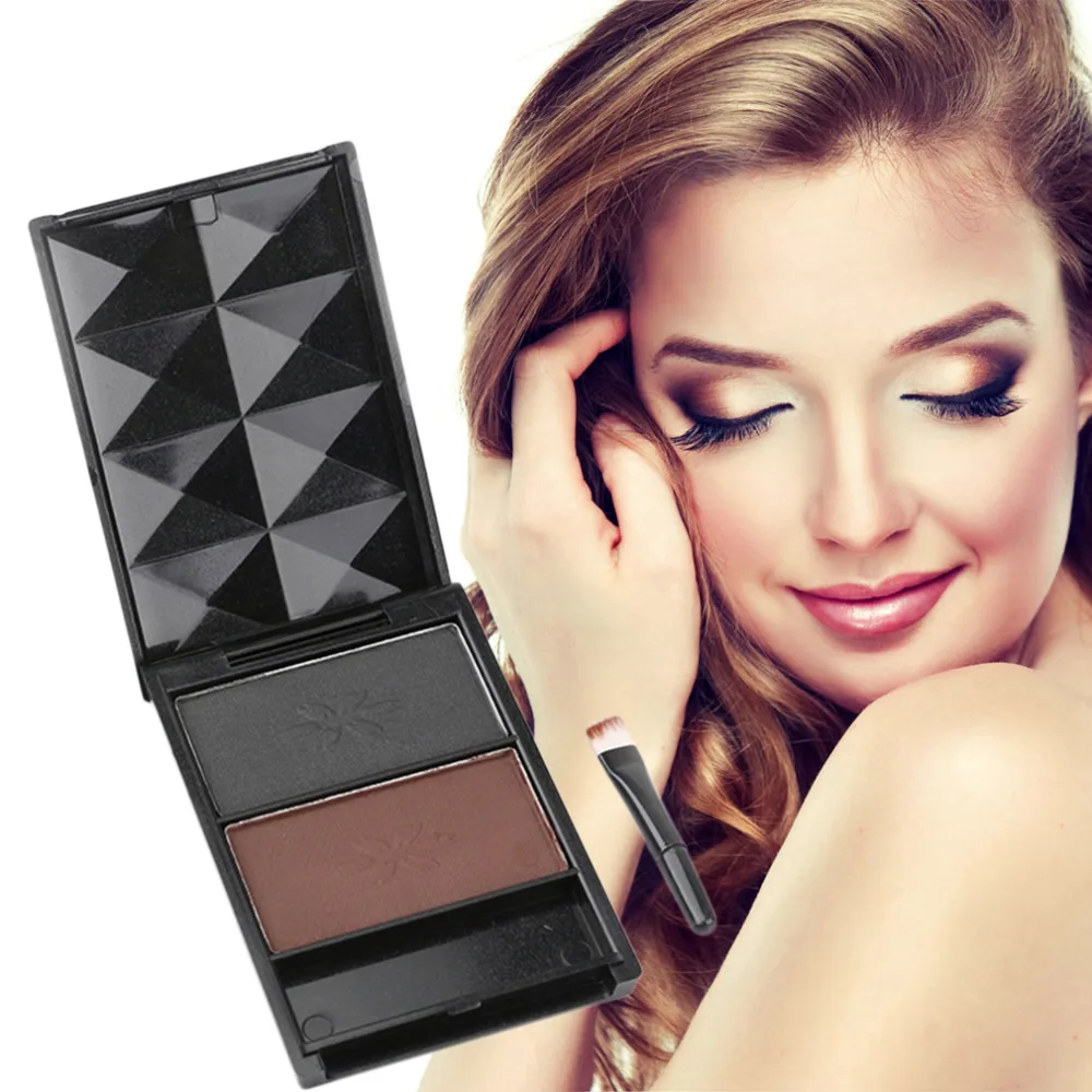 Eyebrow Enhancer Professional Eye Brow Makeup Tool 2 Color Waterproof Eyebrow Powder Eye Shadow