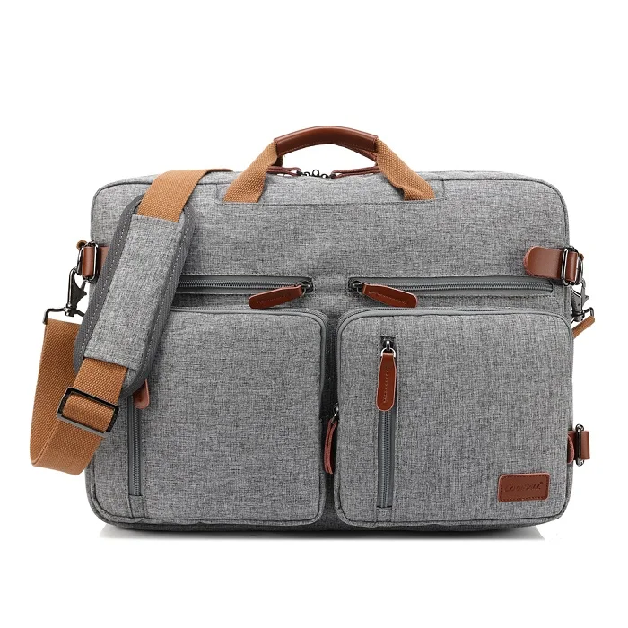 Сумка, деловой портфель, рюкзак, рюкзак-трансформер, сумка для ноутбука 15 17 17,3 дюймов, сумка для ноутбука, сумка через плечо, чехол для ноутбука - Цвет: Gray