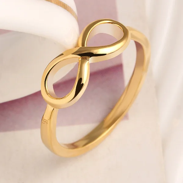 

Fashion Korea Pour Eight Metal Ring Costly Temperament Joker Contracted Ring High-grade Fashion Accessories Female Gold Aneis