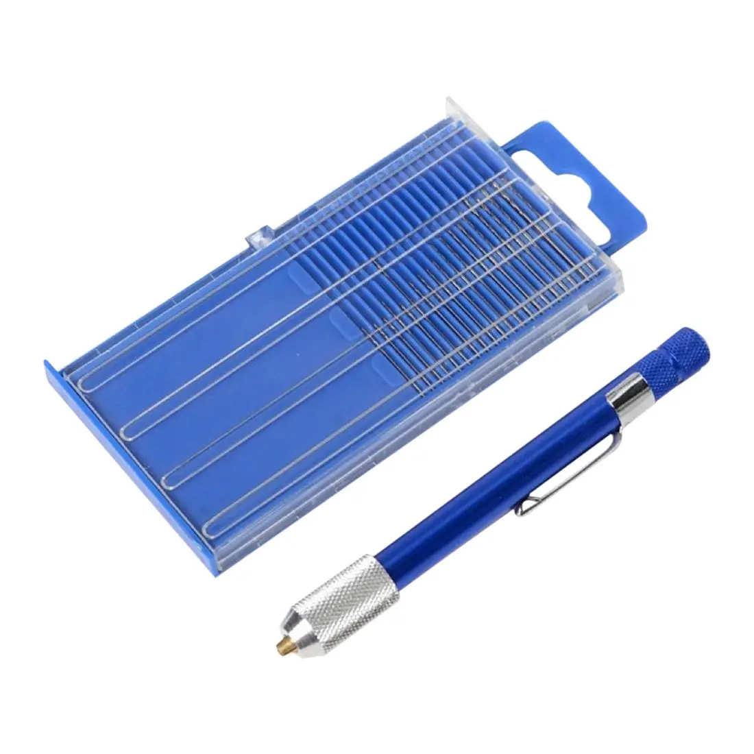 EWS-17pc Fine Tiny Numbered 61-80 Mini Jeweler's Drill Bit Set Pin Vise Chuck Vice | Инструменты