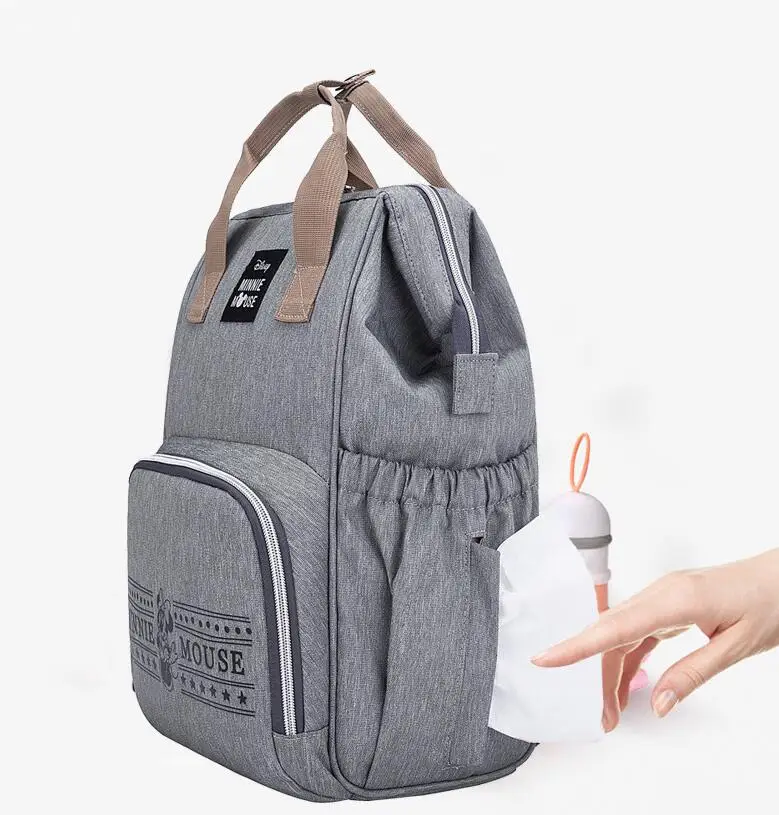Disney Mummy Материнство подгузник мешок большой емкости детские дорожные пеленки сумка рюкзак для мам Уход за ребенком