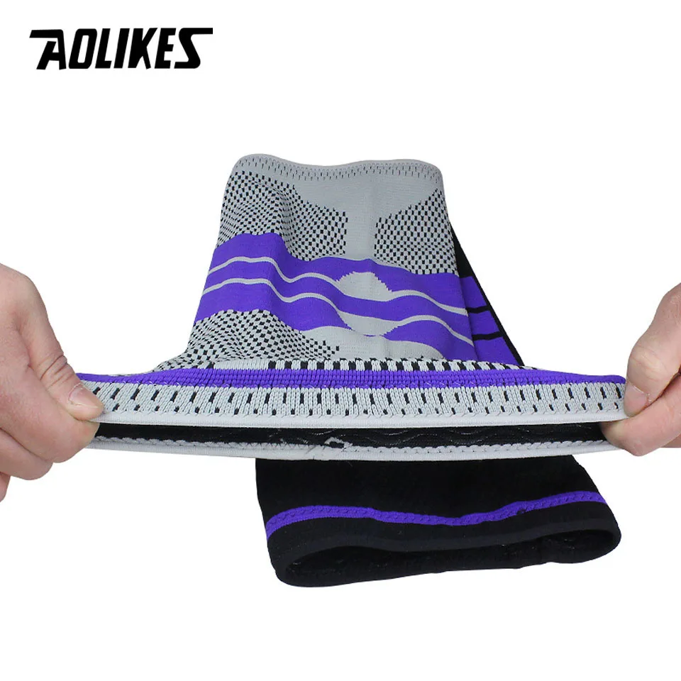 Knee Pad Support Brace AOLIKES 1PCS Basketball Silicon Padded Meniscus Patella Protector Sports Safety