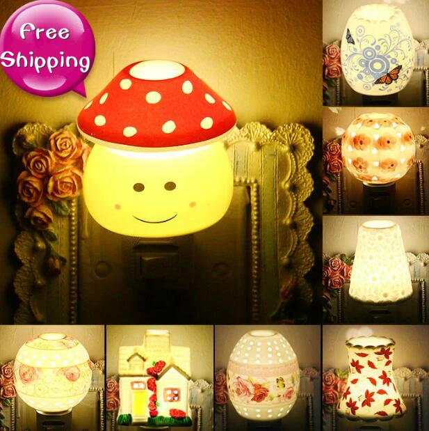 Novelty Plug Switch Ceramic Night Light Child Baby Bed Eye Lantern Novelty Plug Switch Ceramic Night Light Child Baby Bed Eye Lantern Led Lamp Aroma
