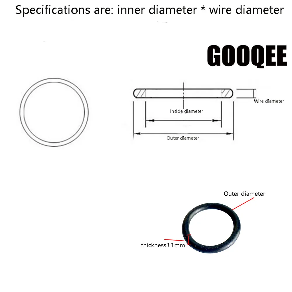 10 шт. бутадиен-нитрильный каучук OD28/29/30/31/32/33/34/35 мм маслостойкий бутадиен-нитрильный каучук кольцо уплотнения раздел 3,1 мм уплотнительное кольцо уплотнительная кольцевая прокладка
