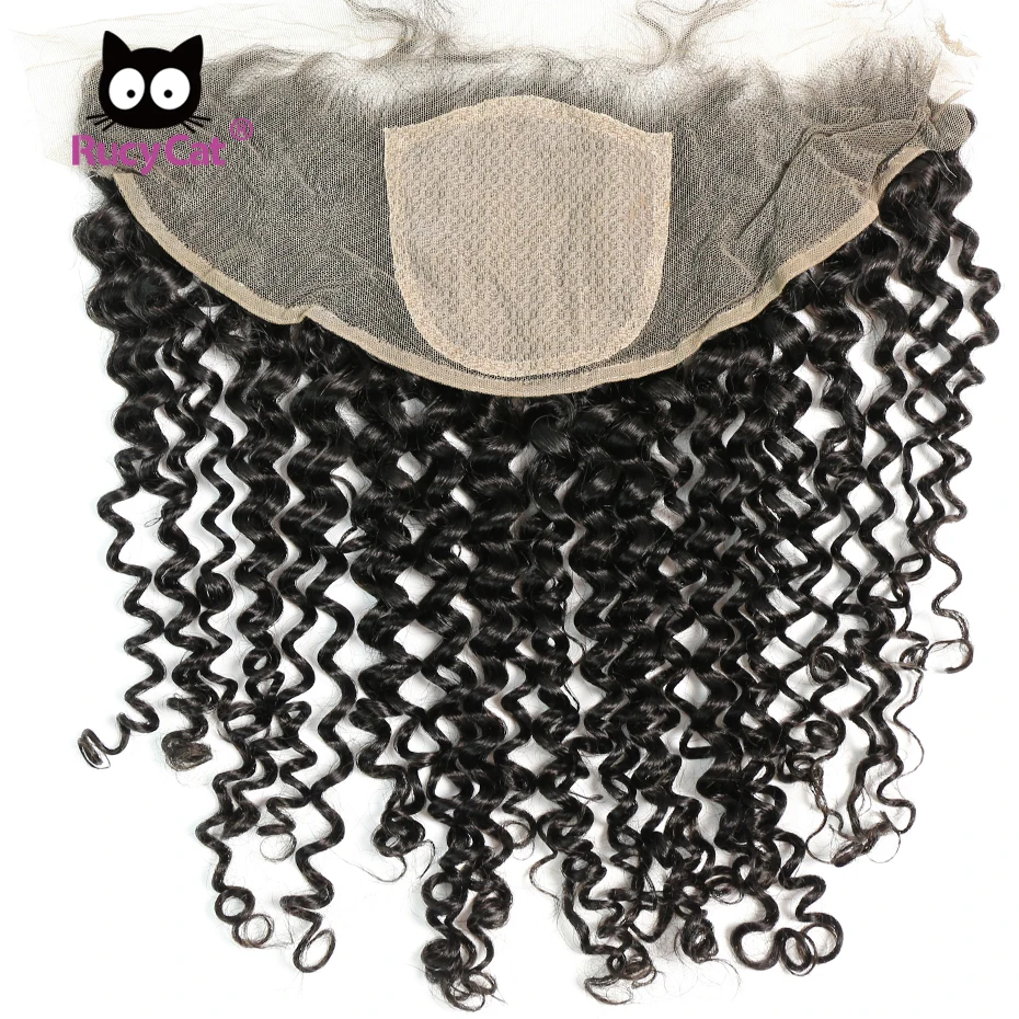 

RucyCat Silk Base 13*4 Lace Frontal Closure Brazilian Virgin hair Deep Wave Human Hair Extension