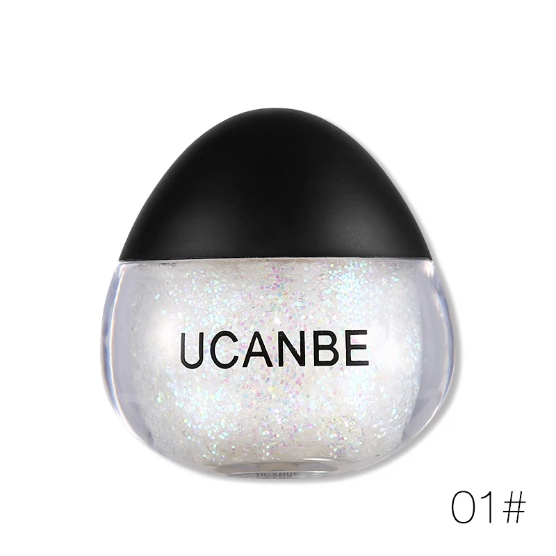 UCANBE Brand Polarized Highlighter Gel Eyeshadow Face Body Glitter Paste Cream Makeup Dimond Shine Hair Paint Cosmetic for Party