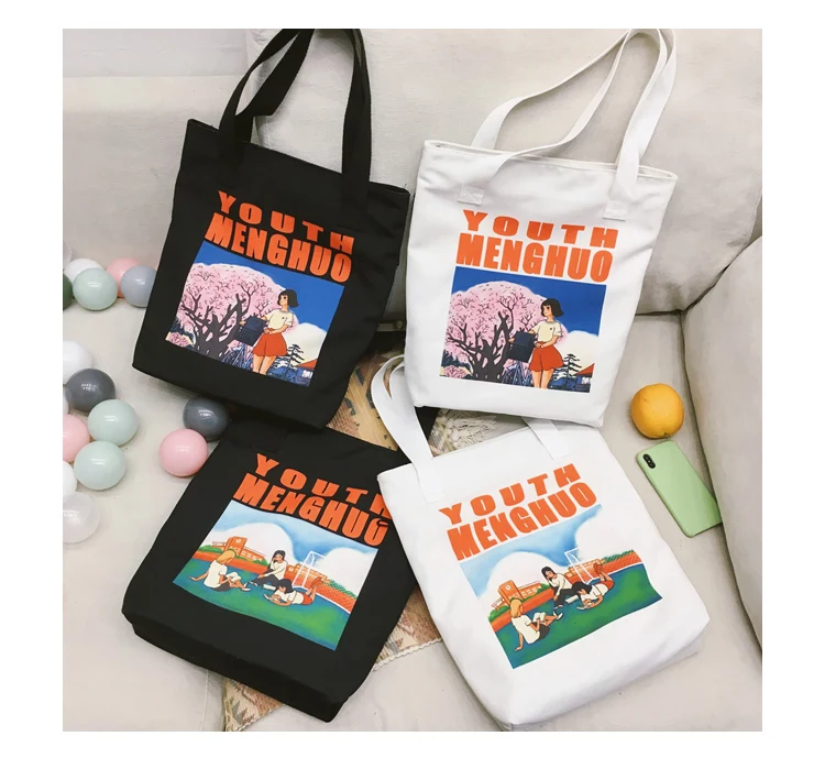 2018 Autumn & Winter Women Canvas Shoulder Bag Printed Ladies Vintage Handbag Totes Female Shopping Bags Beach Bag Women Handbag_35_16