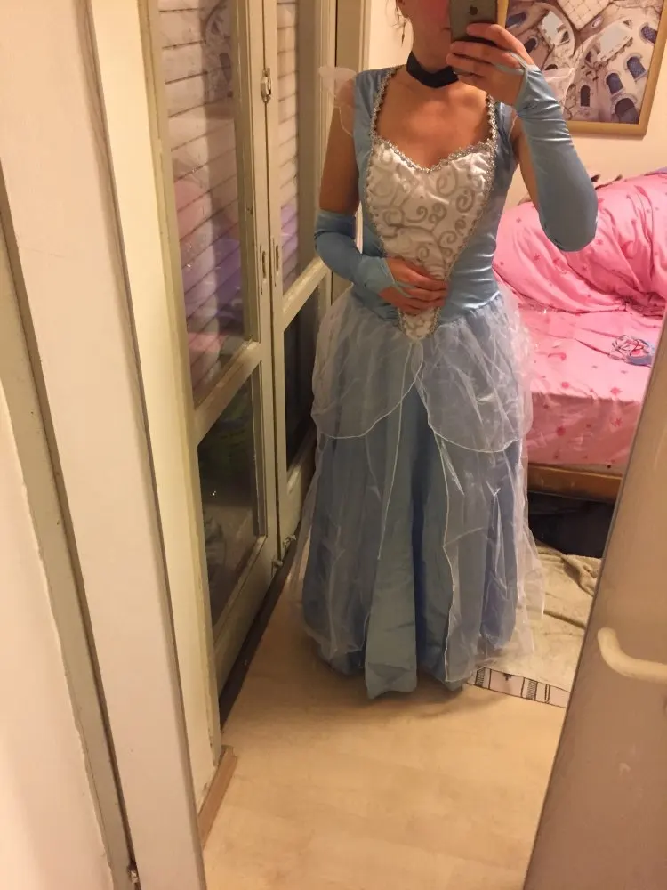 Movie Sandy Girl Cinderella Princess Adult Cosplay Costume Deluxe Party Women Fancy Dress Halloween Masquerade Costume (10)
