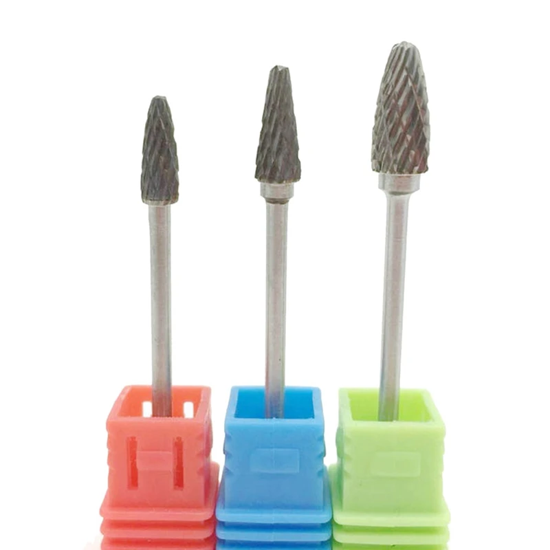 

1PCS Tungsten Carbide Burr Nail Drill Bit 3/32" Bits For Manicure Drill Accessories Milling Cutter Nail Art Tools