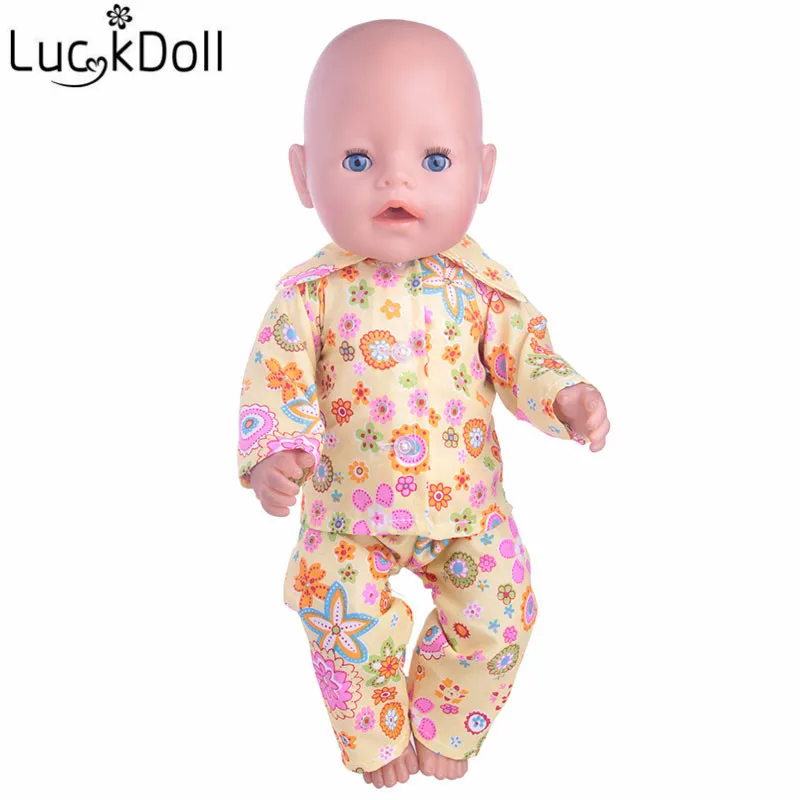 LUCKDOLL много стилей пижамы подходят 18 дюймов Американский 43 см Кукла одежда аксессуары, игрушки для девочек, поколение, подарок на день рождения
