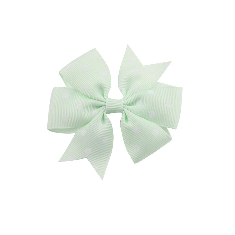 Polka Dot Grosgrain Ribbon Bows with Alligator Clip Kids Girls Colourful Bow Tie Hairpins Headwear Hair Accessorises (12)