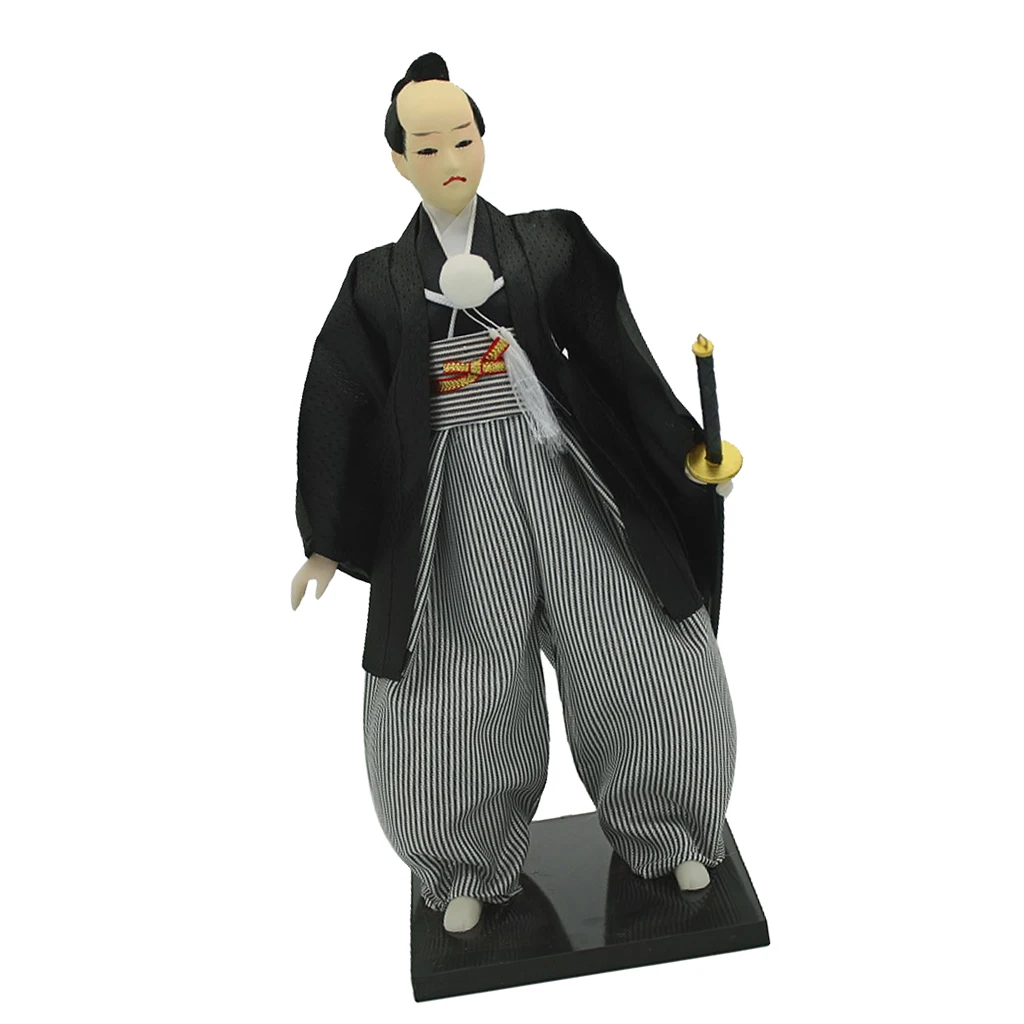12'' Delicate Post-Modern Japanese Samurai Male Doll Figure Oriental Model Home Decoration Collection