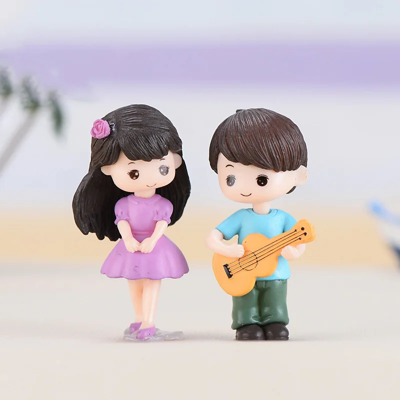 2 шт. гитары Lover куклы мальчиков, девочек House DIY миниатюрная 3D фигурки украшения Кукольный домик игрушки для детей, подарки на день рождения Аксессуары
