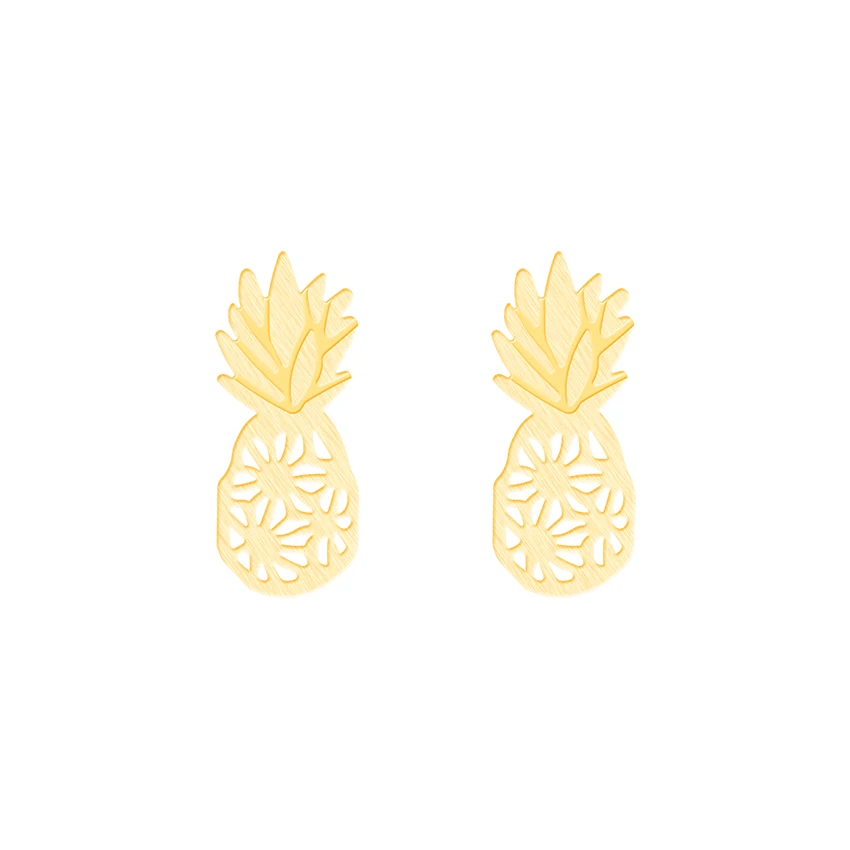 Stainless Steel Ananas Earings Fashion Jewelry Gold Rose Color Elegant Pineapple Stud Earrings For Women Bff Orecchini Donna Stud Earrings Aliexpress
