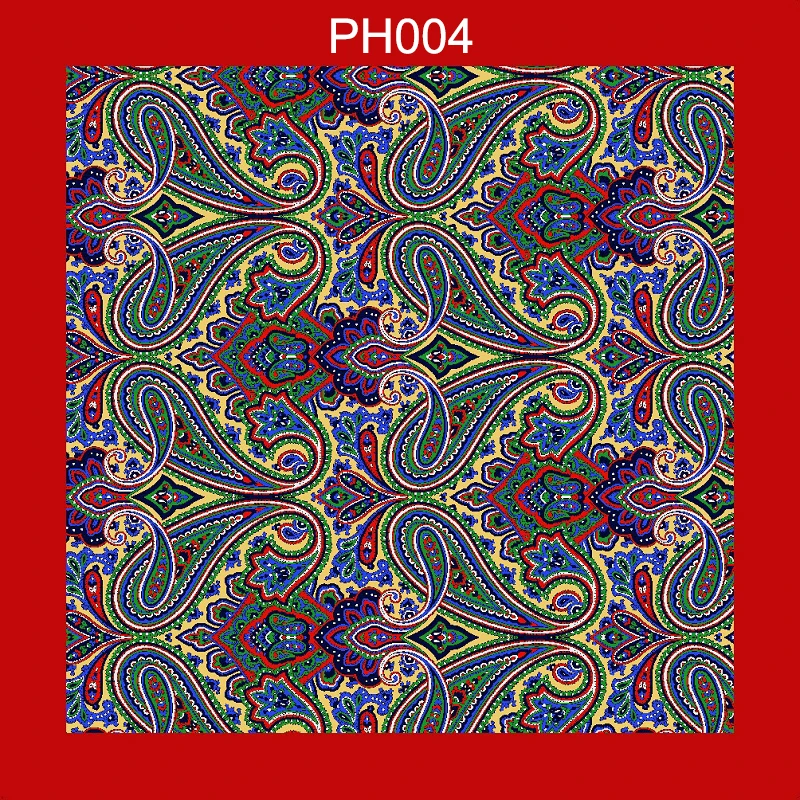 Портной Смит Роскошные 33X33 см большой платок Пейсли Цветочный горошек карманные квадраты из микрофибры трафаретной печати мужские носовые платки