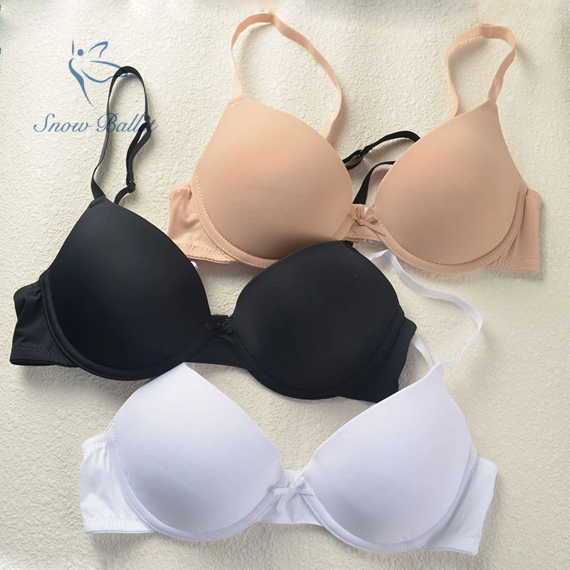 基本的なスタイル女性のブラジャー 3 4 カップ綿ライニング 3 色黒ベージュホワイトランジェリー下着新到着送料無料 Bras Aliexpress