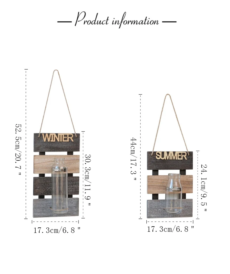 Творческое, настенное четырехсезонное дерево доска гидропоники украшение для стеклянной вазы кулон сад цветочный орнамент Декор для гостиной
