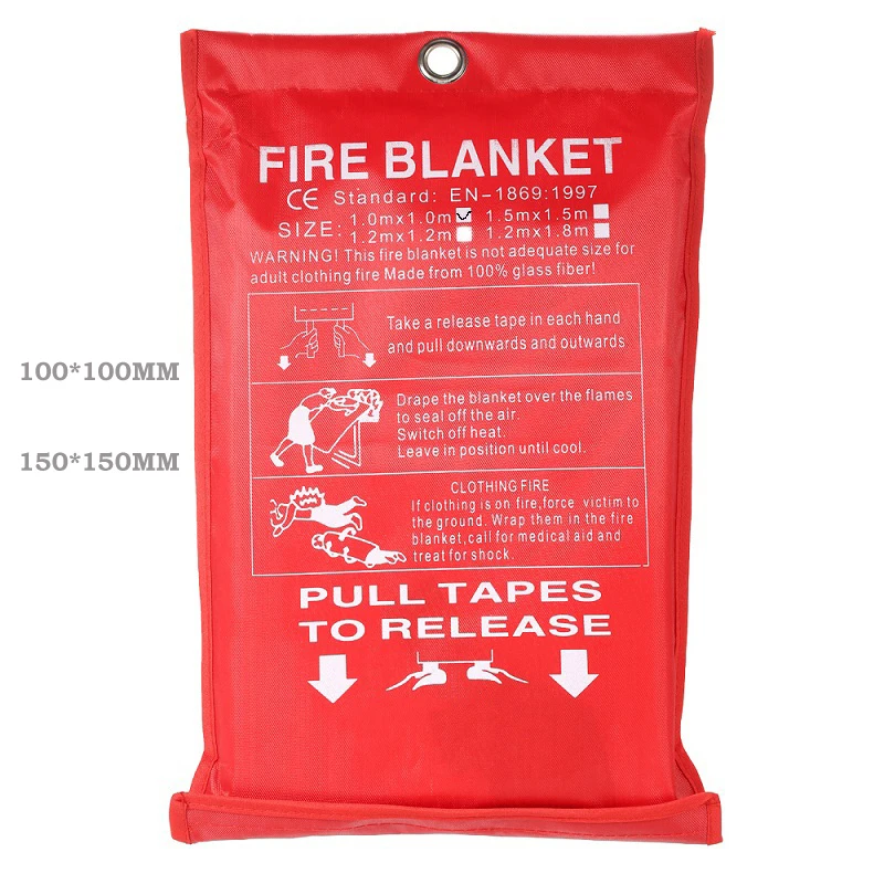 

Quality national standard fire protection blanket fire proof cloth glass fiber 1/1.2m kitchen fire retardant household escape