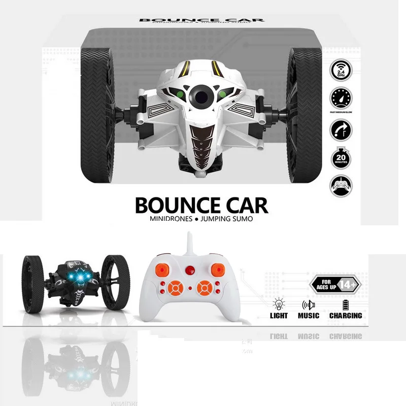 2016 Горячая SUMO Bounce RC автомобили CK-14 2 4 г 4CH прыжки робот игрушки для детей