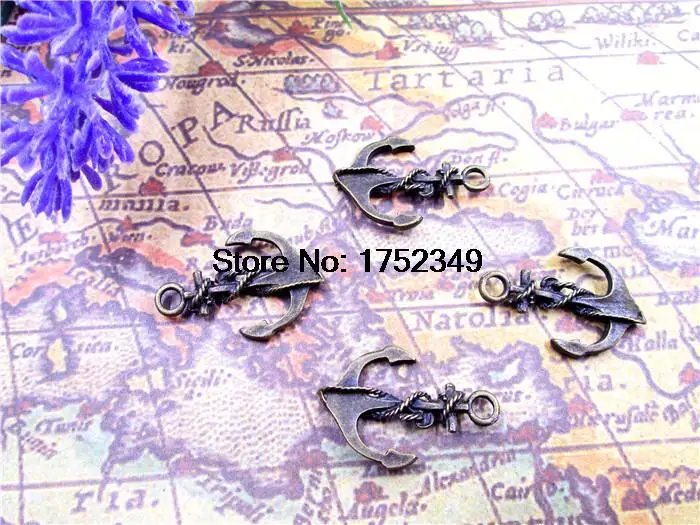 

20pcs-Anchor charms - Antique Bronze Anchor Charm Pendants 18x27mm