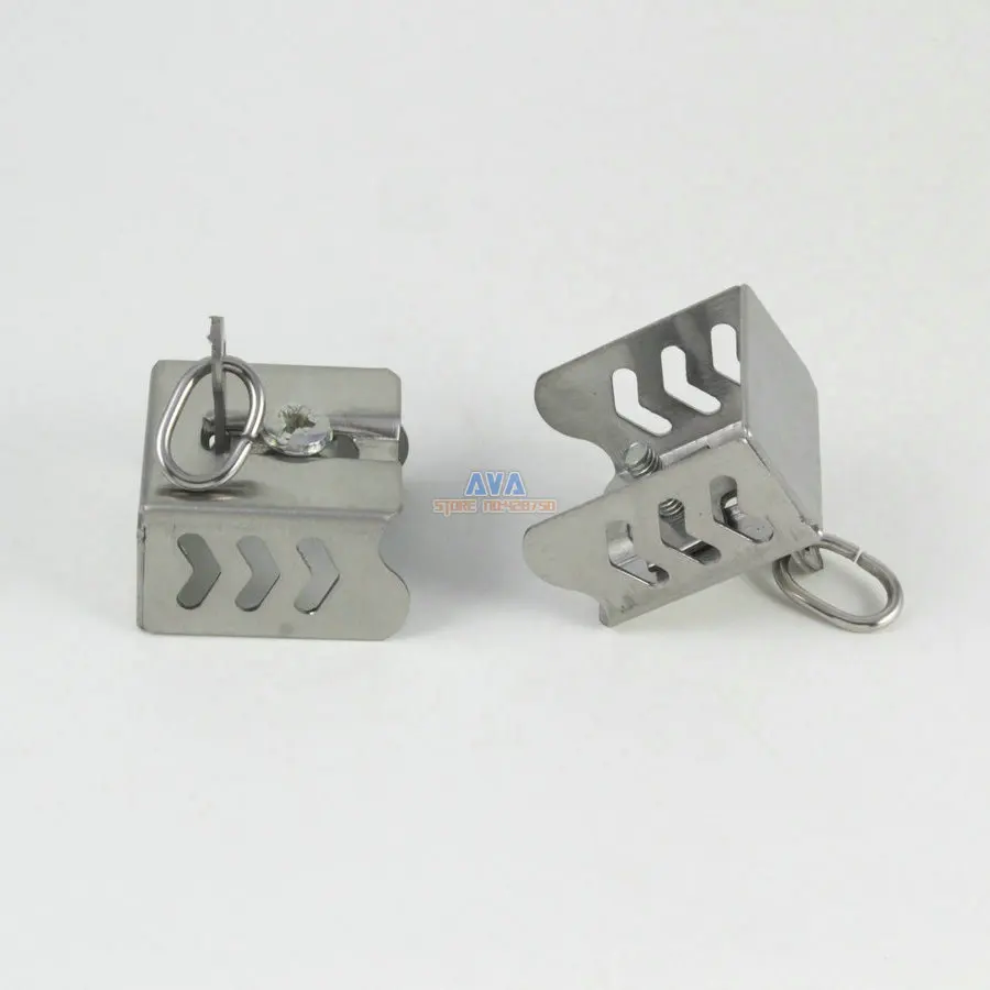 10 Pieces Stainess Steel Curtain Track End Caps Curtain Track End Stops 28x26x17mm