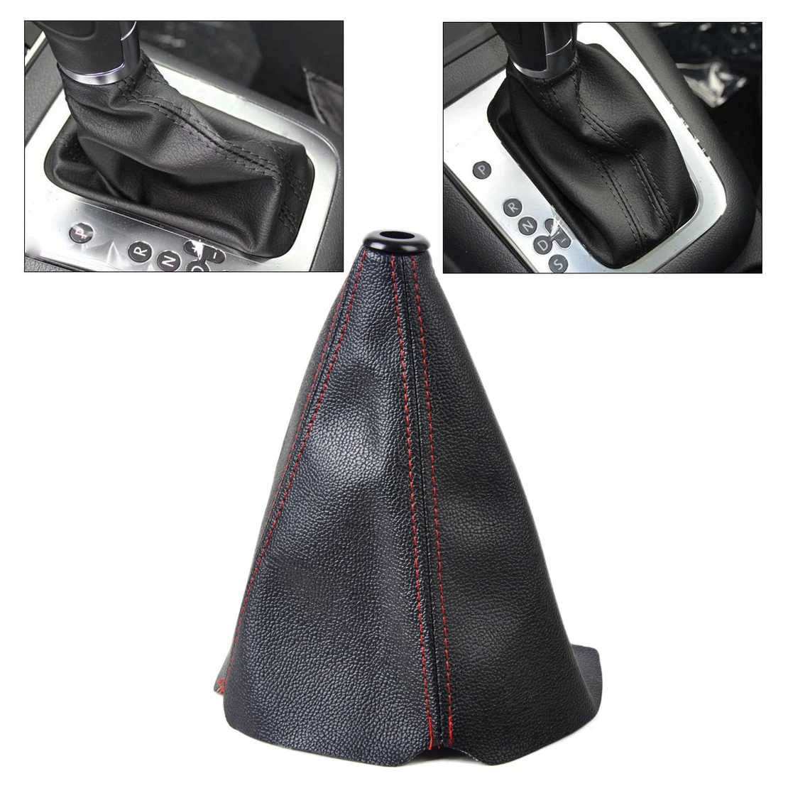 DWCX Universal Car Manual Auto Shifter Shift Knob Boot Cover Black