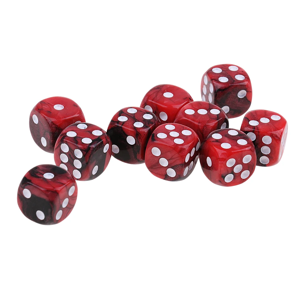 MagiDeal 30Pcs 16mm Six Sided D6 Dices Party Fun Toy for RPG MTG DND Dungeons and Dragons Gambling Craps