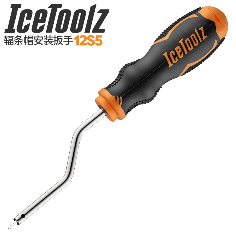 

IceToolz Ice Toolz Bicycle 12S4 Nipple Wrench for Deep Rims 12S5 Rotatable Nipple Driver for Deep Rim Bike Repair Tools