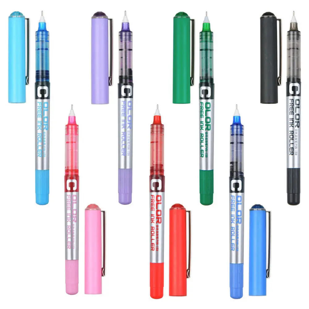 7 Pcs 7 цветов 0,38 мм тонкой шариковая гелевая ручка Цвет чернильная Ручка-роллер Бизнес подарок для офиса и школы