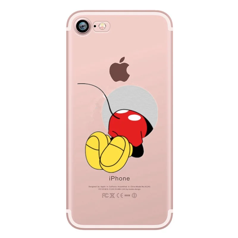 Suave TPU Fundas para iphone 6 7 8 Plus caso Mickey Mouse de punto para las  mujeres transparente Coque caso para iphone SE 6S X 10 cubierta -  AliExpress Teléfonos y telecomunicaciones