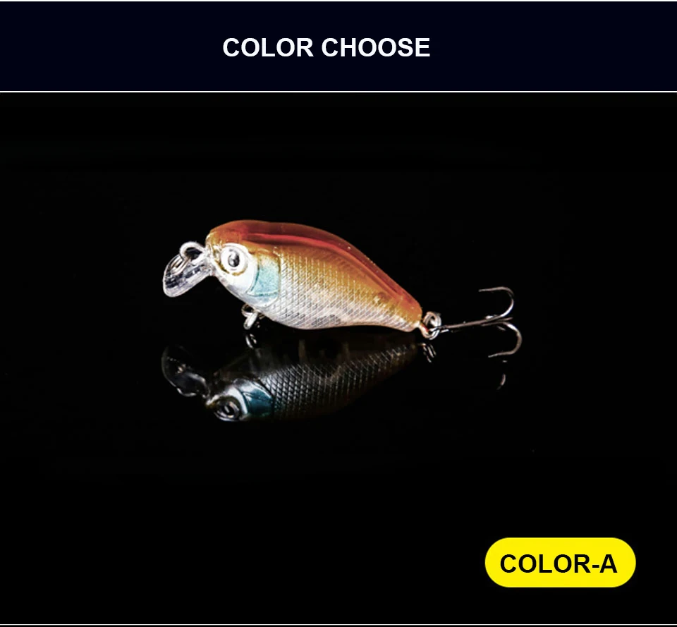 WALK FISH 1 шт. 4 см 4,3 г жесткие пластиковые Кривошипные приманки 3D Рыбная приманка с глазами рыболовные приманки с тройными крючками снасти для ловли окуня