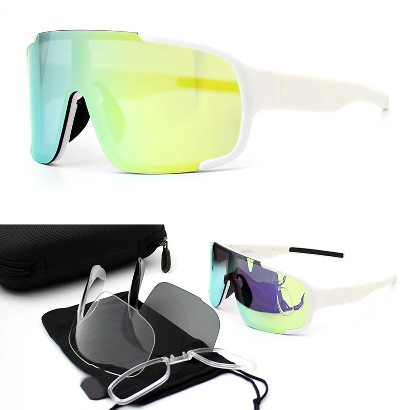 Поляризационные солнцезащитные очки с близорукостью очки для горной дороги велосипед UV400 mtb открытый бег очки для езды велосипедные очки - Цвет: Слоновая кость