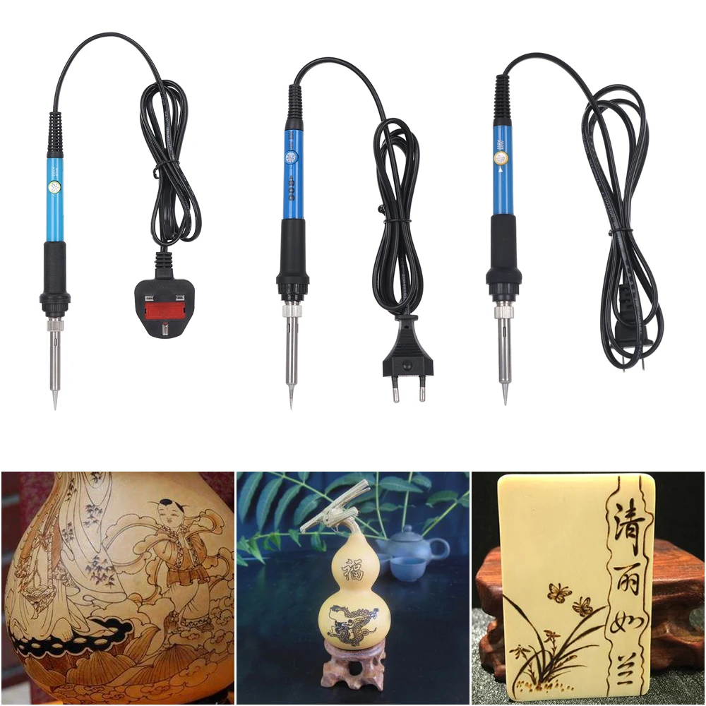 

39PCS 60W Adjustable Soldering Iron Carving Pyrography Tool Soldering Welding Tips Kit Wood Embossing Burning set