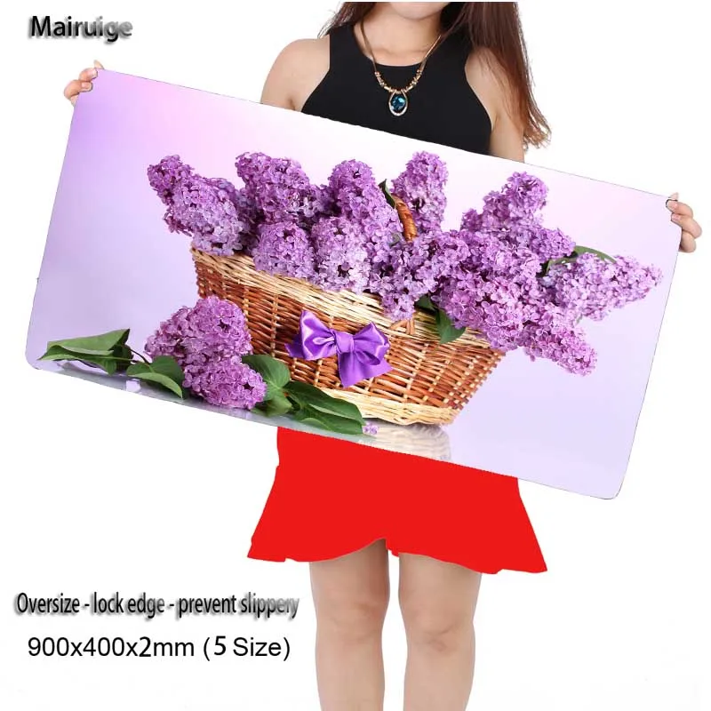  Mairuige Beautiful Flowers Large Gaming Computer Mousepad Gaming Mouse Mats To Mouse Gamer for LOL 