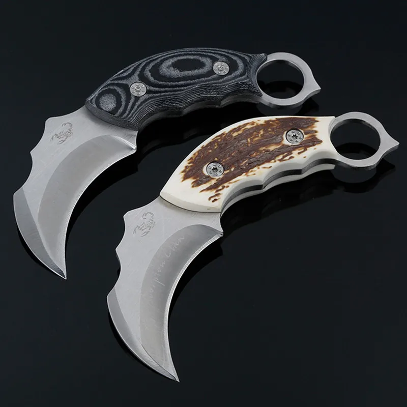 HS инструменты Открытый Karambit ножи охотничьи ножи кемпинг инструмент выживания тактический нержавеющая сталь коготь скорпиона