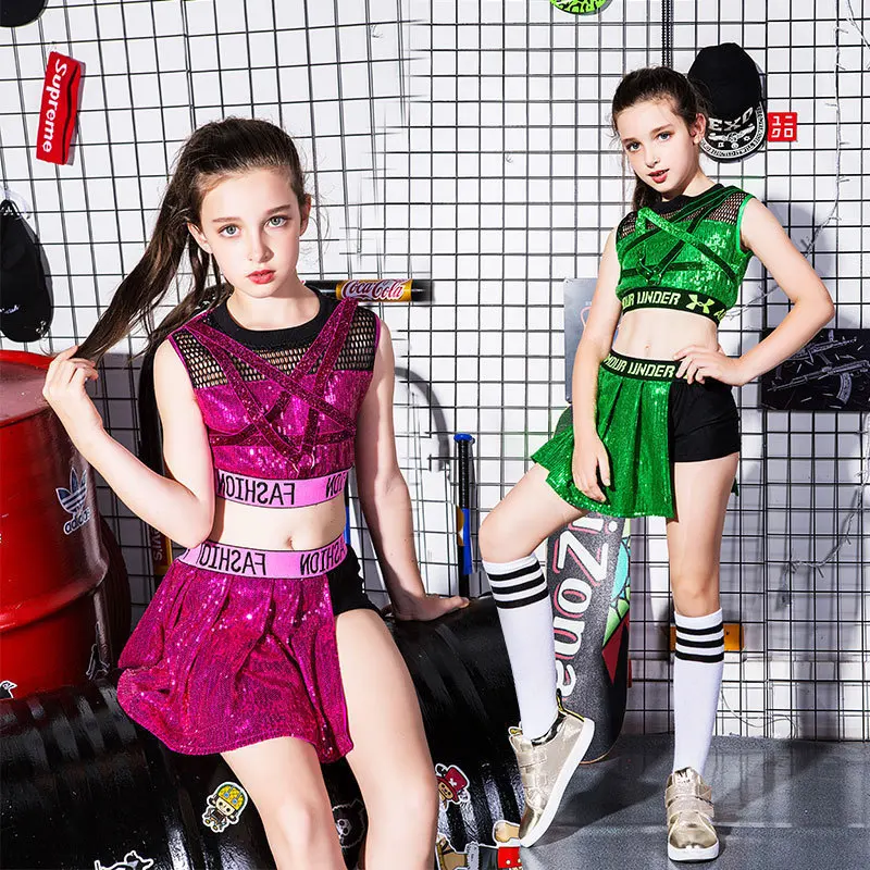 

High Quality New Clothes Female Children Ds Jazz Dance Costume Hip Hop Modern Hip-hop Student Performance Clothing Korean